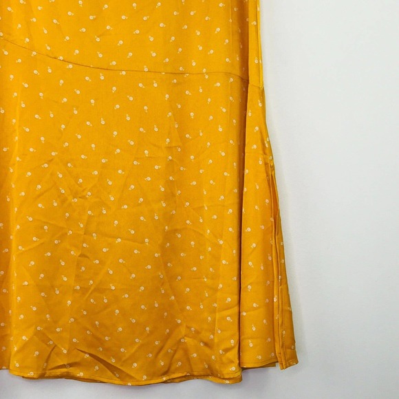 Matilda Jane Good Hart L Skirt Yellow Midtown Midi Side Slit Floral NWT CN26 - Picture 2 of 5